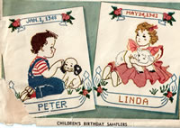 Vintage Children's Birthday Sampler
