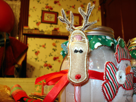 Candy Cane Rudolph - Click Image to Close