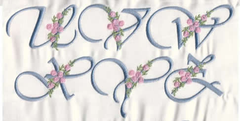Elegant Rose Alphabet - Click Image to Close