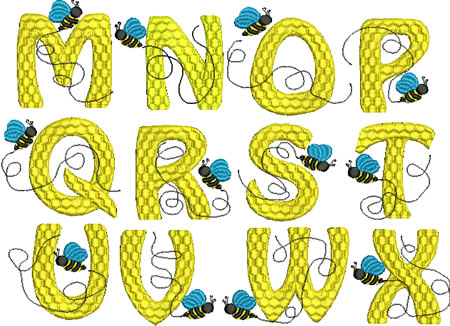 Honey Bee Alphabet - Click Image to Close