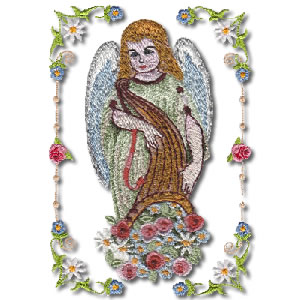 Victorian Frame Angel Greetings P1 - Click Image to Close