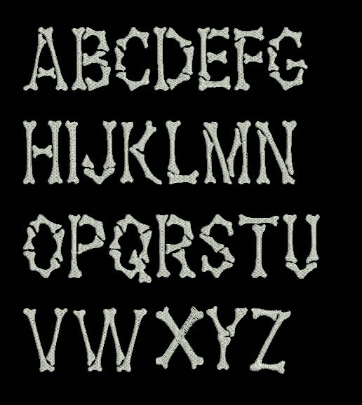 Bones Alphabet - Click Image to Close